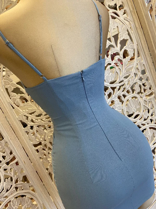 Chambray Tie Waist Dress