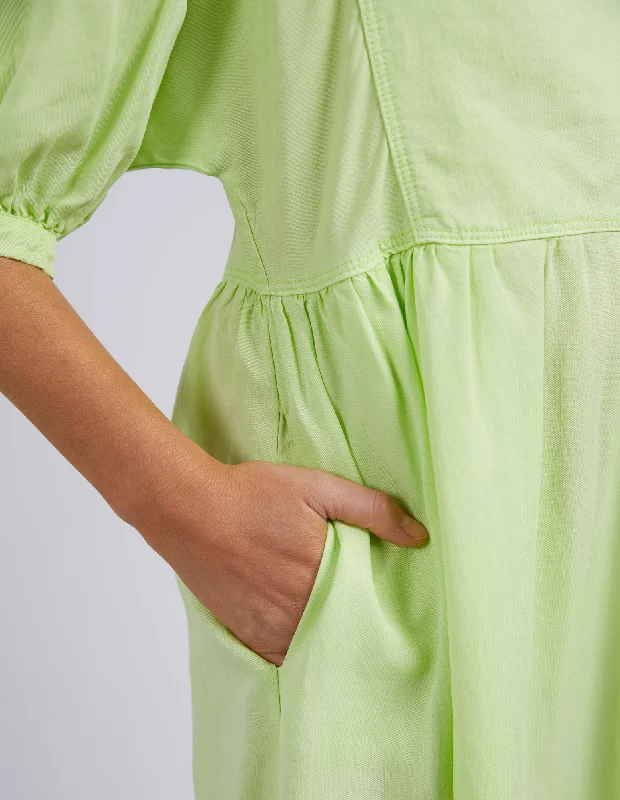 Elm Bliss Washed Dress Keylime