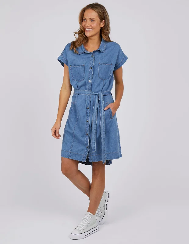 Elm Everleigh Denim Dress Blue