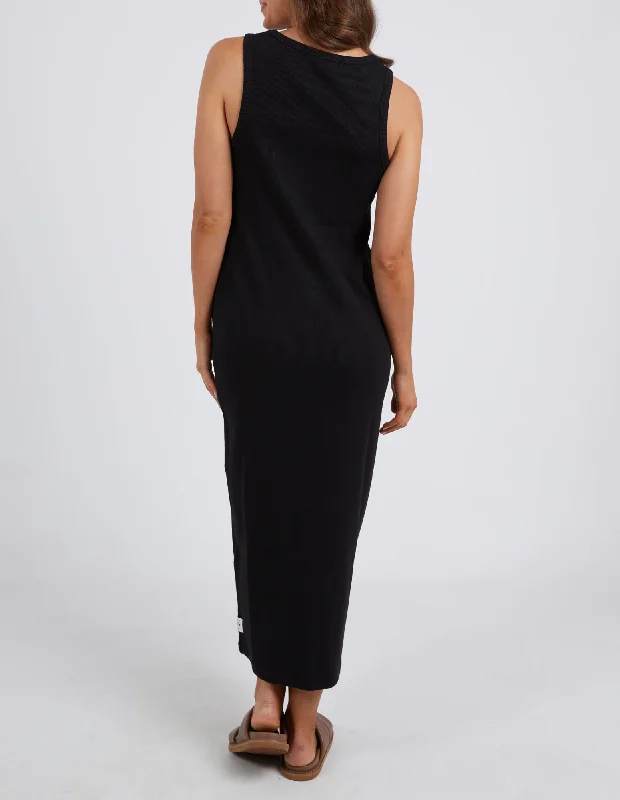 Elm Rib Tank Dress Black