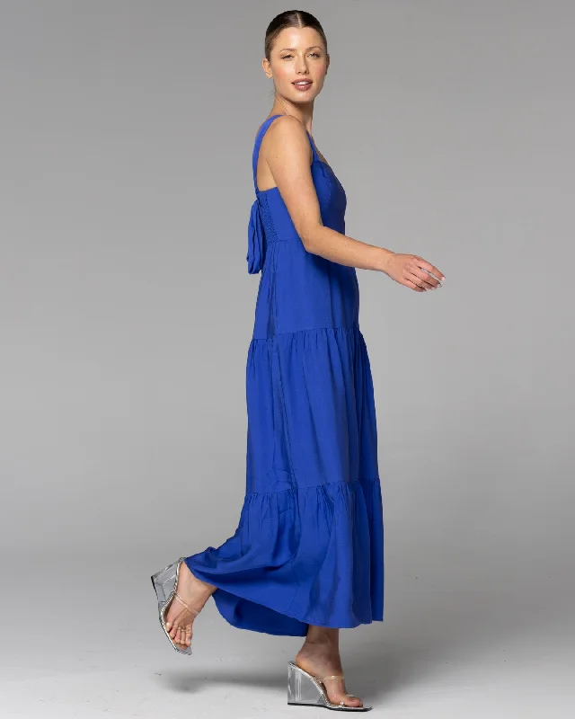 Fate Heart & Soul Tiered Maxi Dress Cobalt Blue