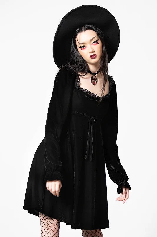 Imperia Long Sleeve Velvet Dress [B]