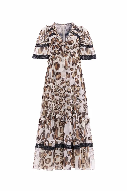 Leopard Sonata Georgette Ballerina Dress