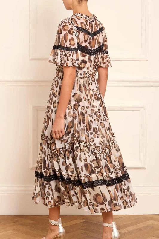 Leopard Sonata Georgette Ballerina Dress