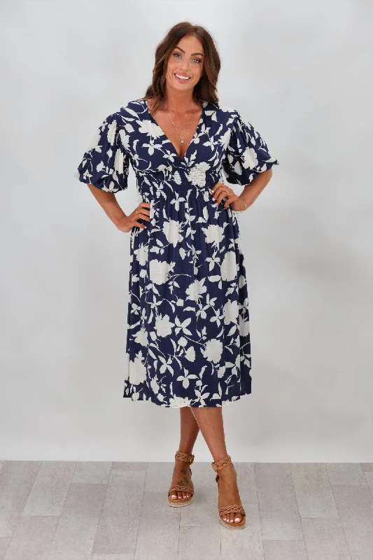 New U Collection Amelia Dress Navy Floral