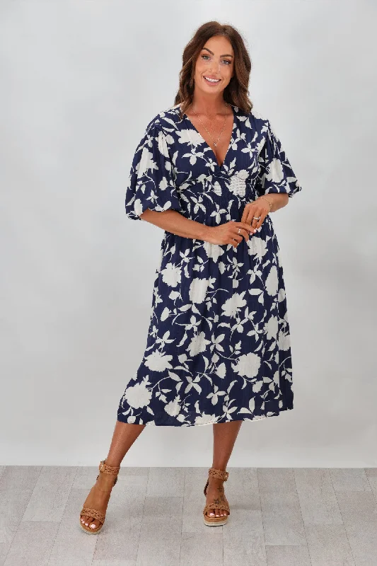 New U Collection Amelia Dress Navy Floral