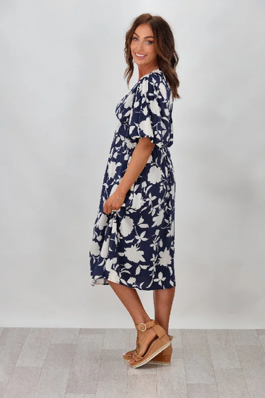 New U Collection Amelia Dress Navy Floral