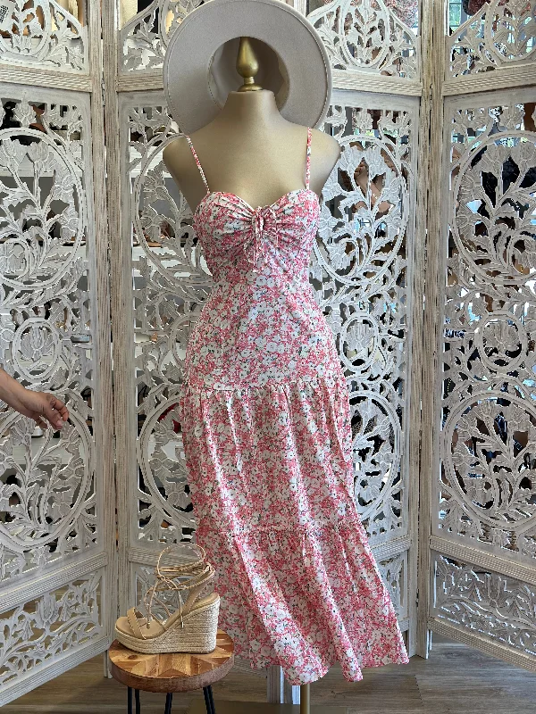 Pink Floral Maxi Dress