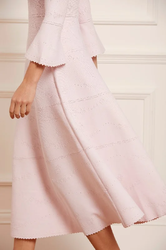 Pretty Pointelle Knit Ankle Gown