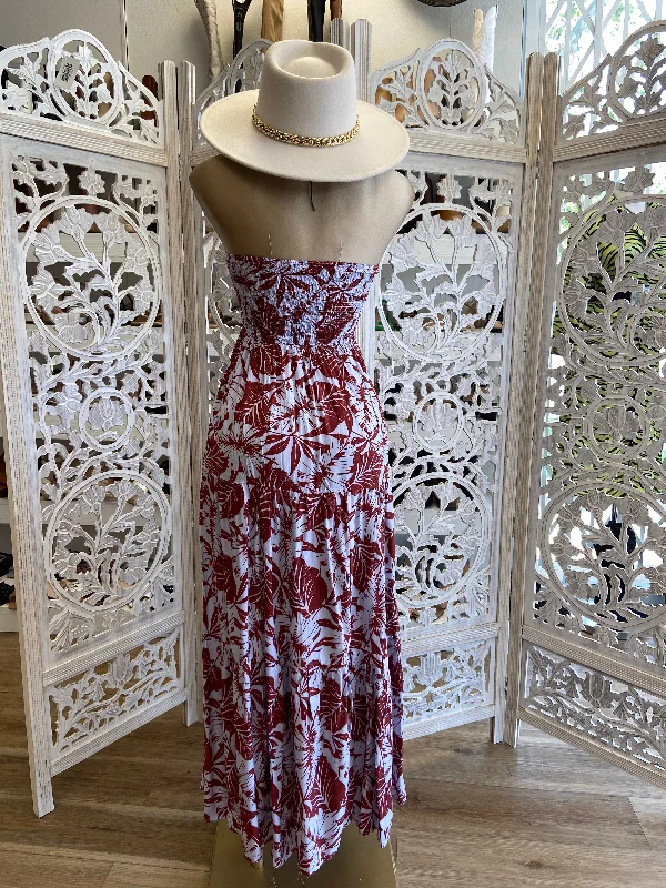 Strapless Smocked Maxi Dress