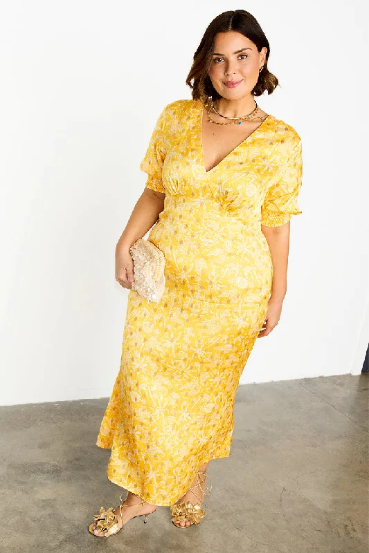 Yellow Mosaic May Dress Petite