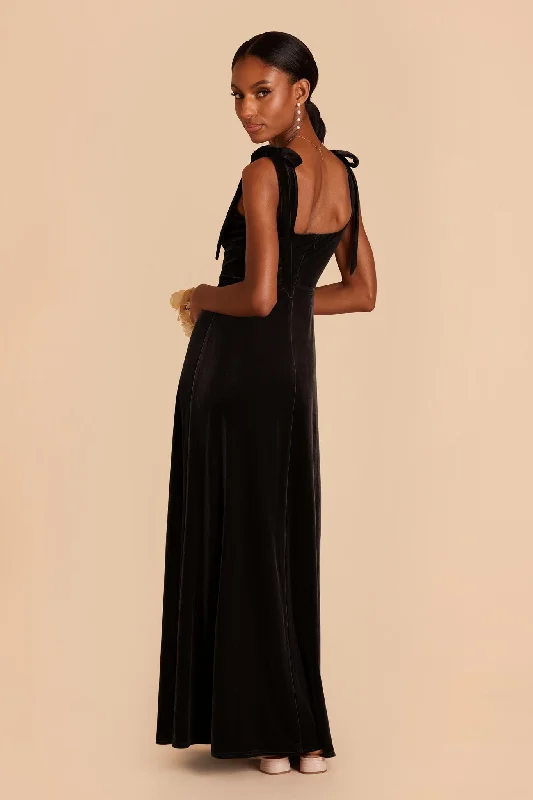 Alex Velvet Dress - Black