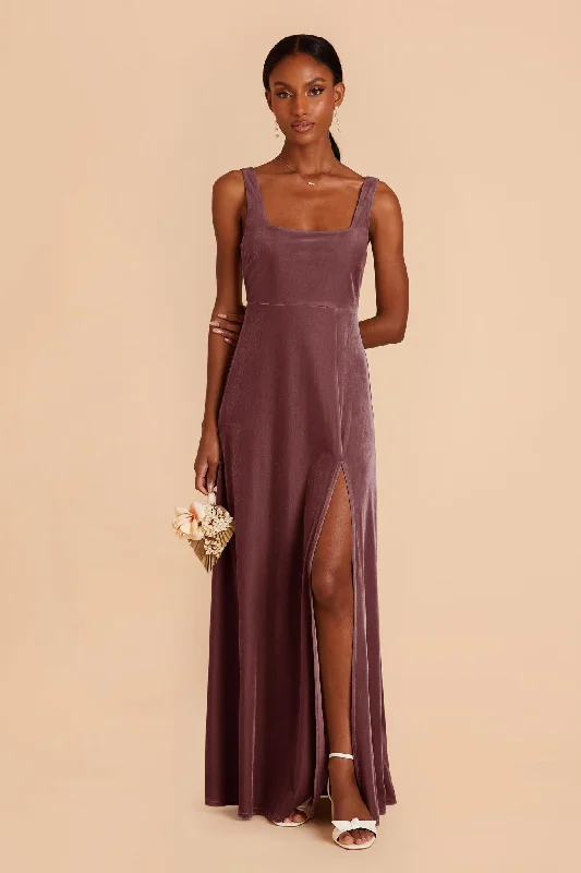 Alex Velvet Dress - Desert Rose