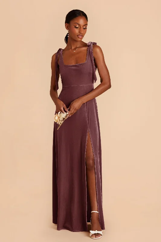 Alex Velvet Dress - Desert Rose