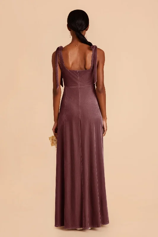 Alex Velvet Dress - Desert Rose