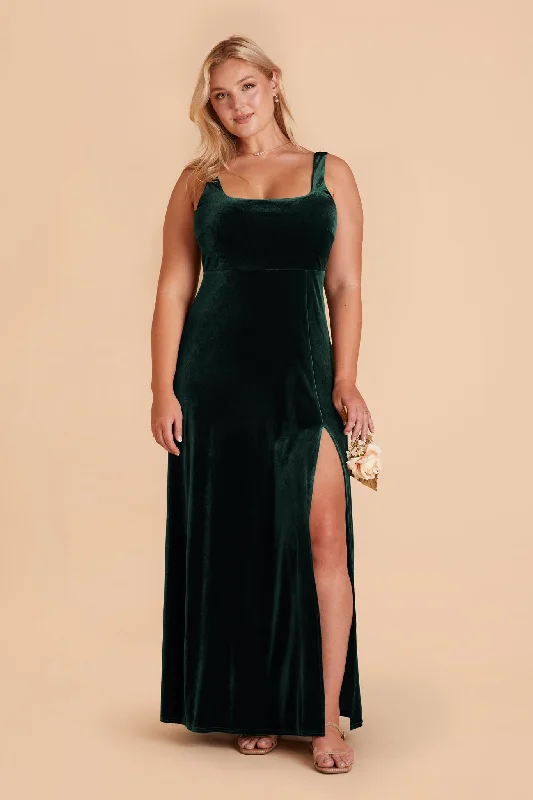 Alex Velvet Dress - Emerald