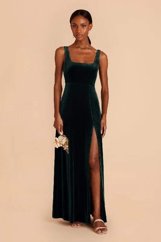 Alex Velvet Dress - Emerald