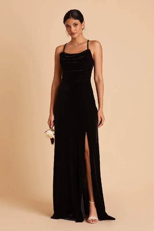 Ash Velvet Dress - Black