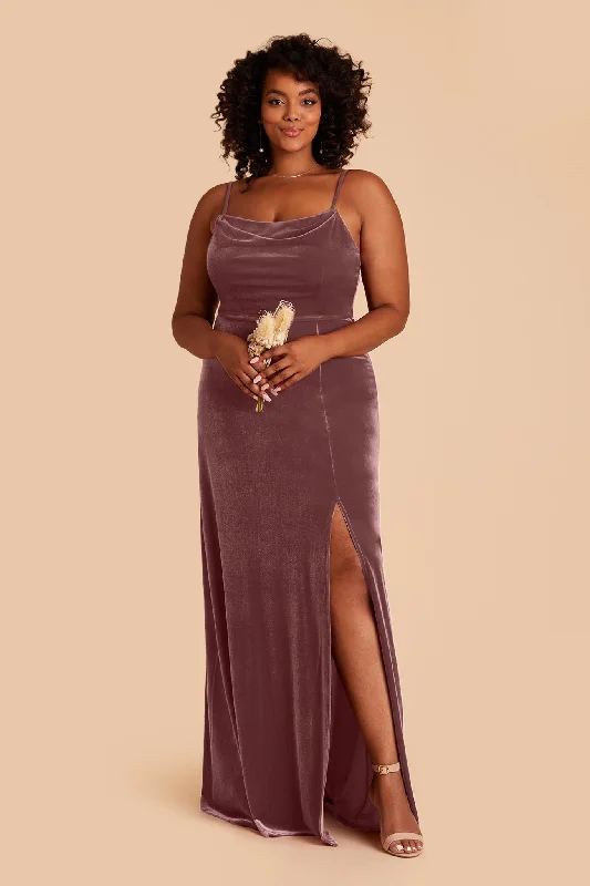 Ash Velvet Dress - Desert Rose