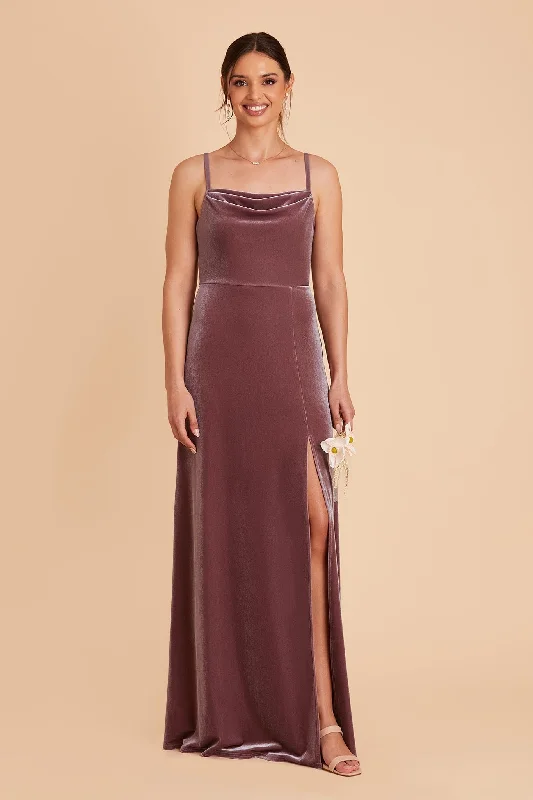 Ash Velvet Dress - Desert Rose