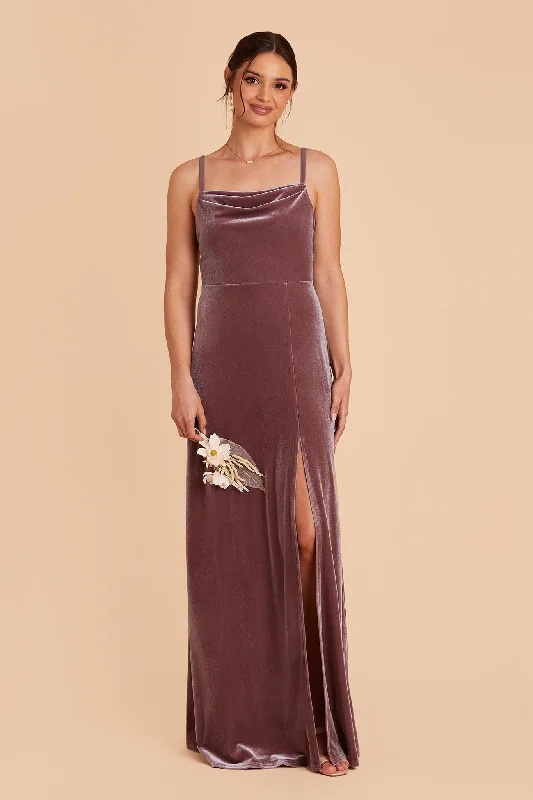 Ash Velvet Dress - Desert Rose