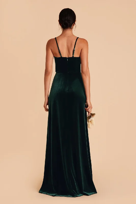 Ash Velvet Dress - Emerald