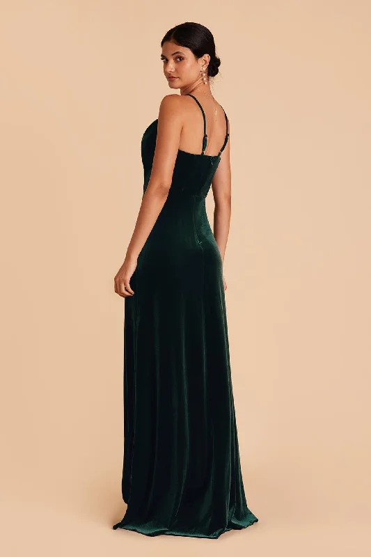 Ash Velvet Dress - Emerald