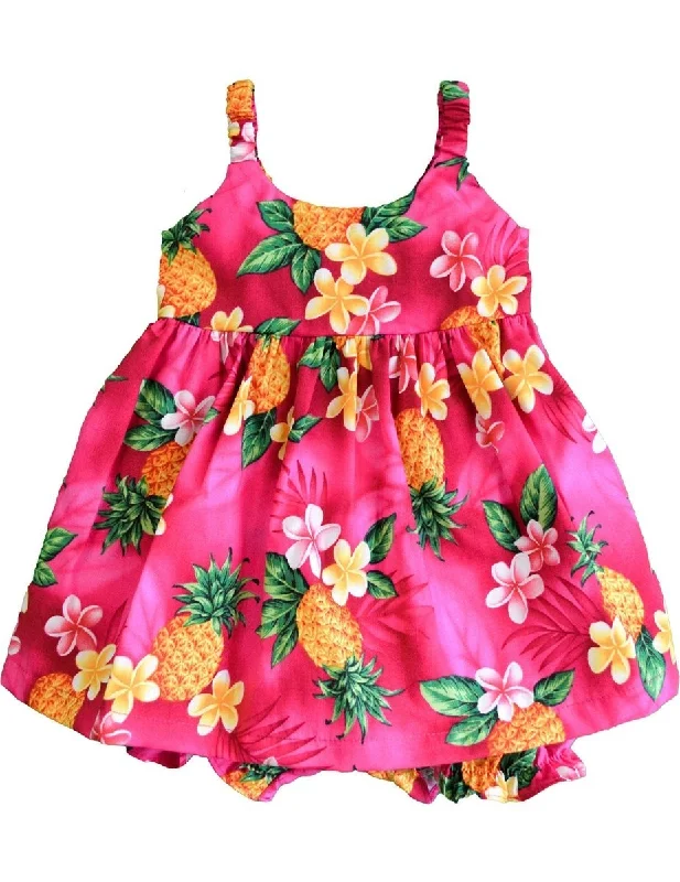 Baby Girl Bungee Dress Set Cute Pineapples