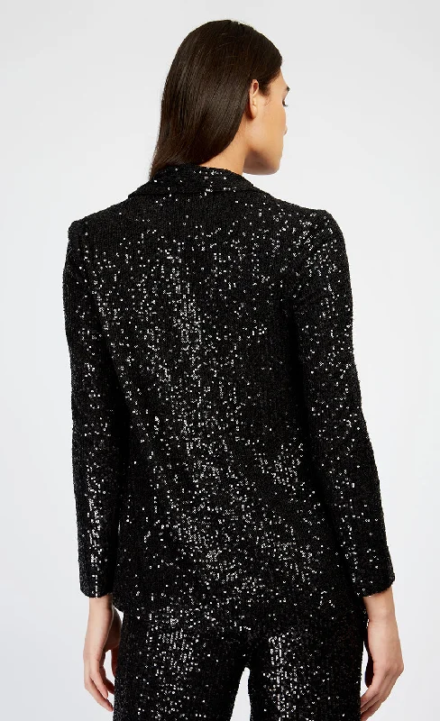 Black Sequin Blazer by Vogue Williams