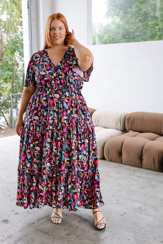 Bonnie Maxi Dress in Night Flora