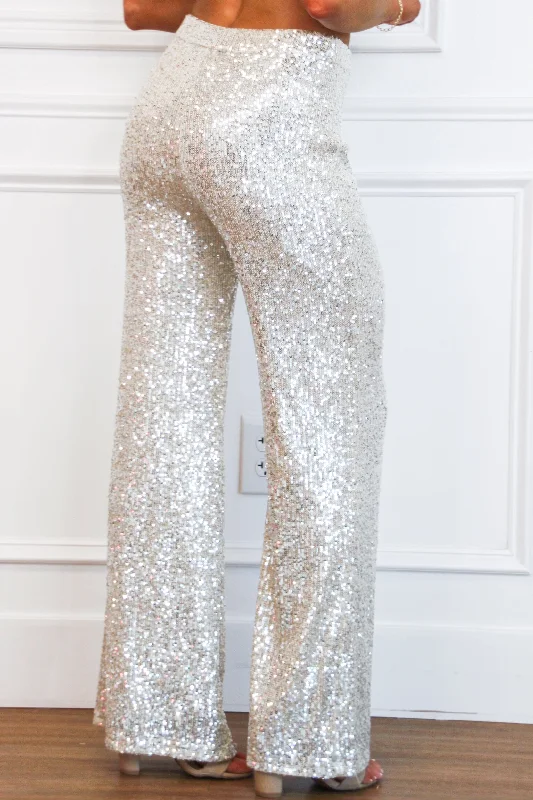 Bring the Sparkle Sequin Pants: Champagne