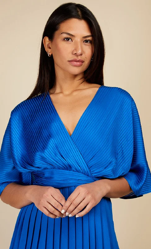 Cobalt Blue Twist Detail Midaxi Dress