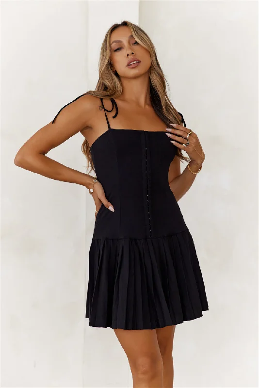 Daytime Dreaming Mini Dress Black