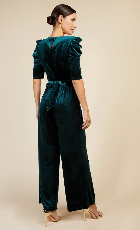 Emerald Green Velvet Jumpsuit