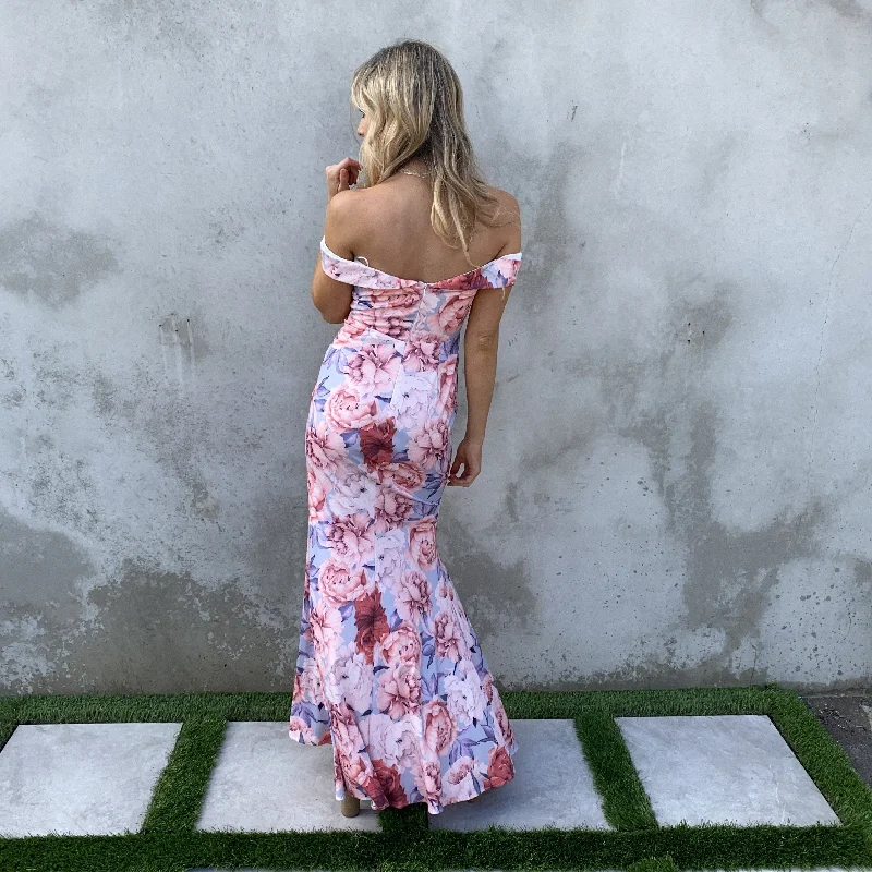 For Love & Floral Print Maxi Dress