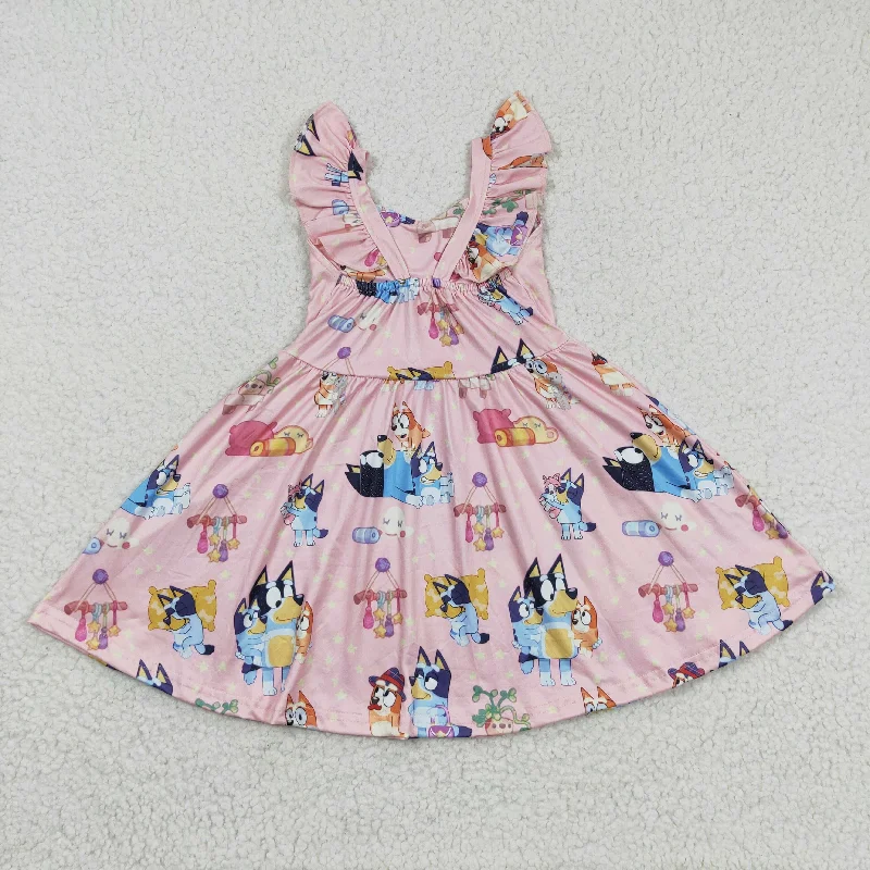 girls pink bluey dress GSD0422