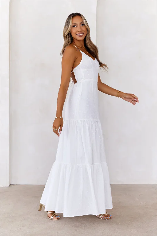 It's Warming Up Maxi Dress White