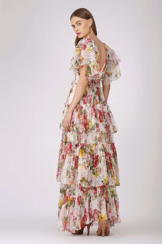 Jasmine Maxi Dress in Floral Print