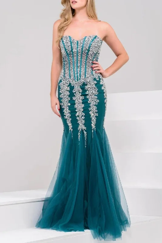 Jovani 5908 Prom Long Strapless Mermaid Dress