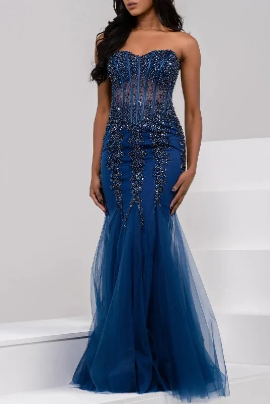 Jovani 5908 Prom Long Strapless Mermaid Dress