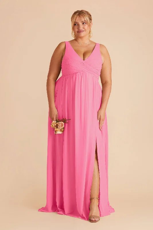 Laurie Empire Dress - Bon Bon Pink