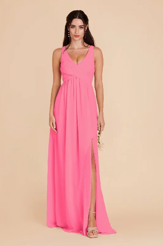 Laurie Empire Dress - Bon Bon Pink