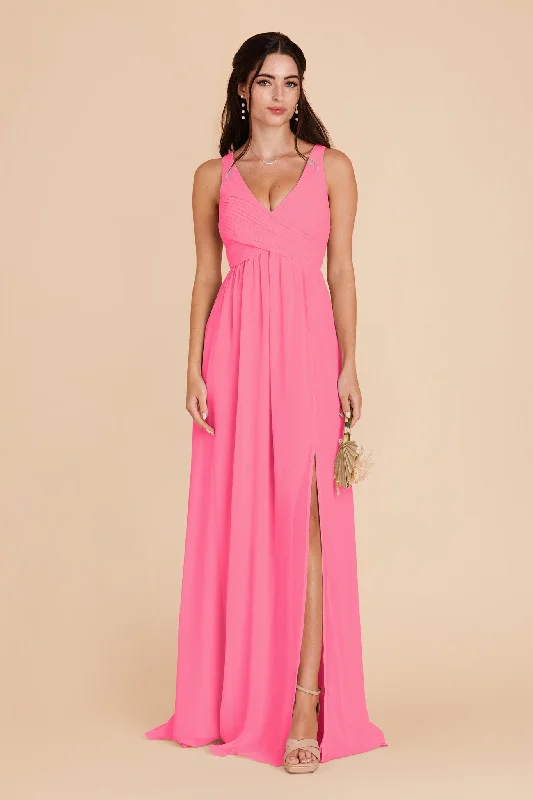 Laurie Empire Dress - Bon Bon Pink