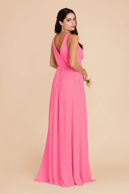 Laurie Empire Dress - Bon Bon Pink