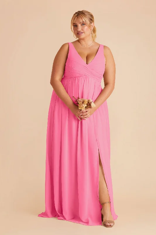 Laurie Empire Dress - Bon Bon Pink