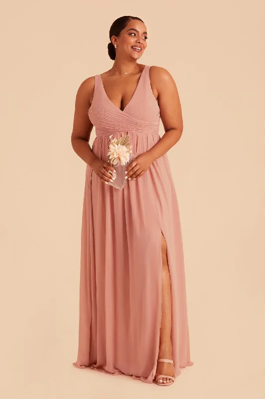 Laurie Empire Dress - Dusty Rose