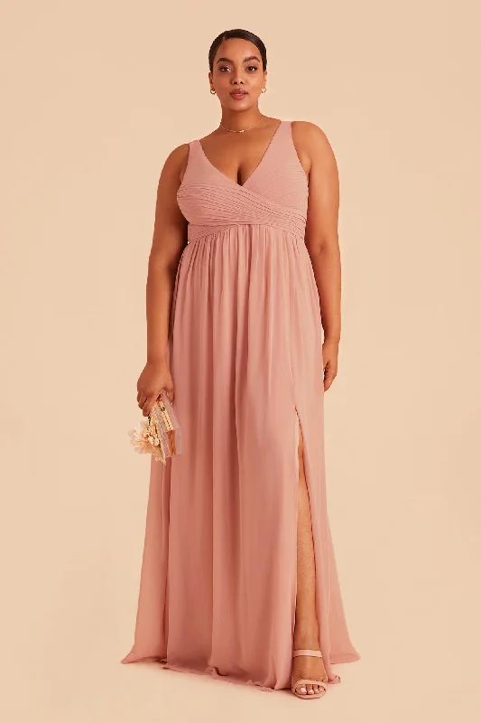 Laurie Empire Dress - Dusty Rose