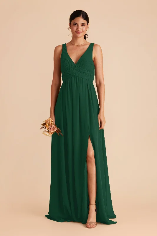 Laurie Empire Dress - Forest Green