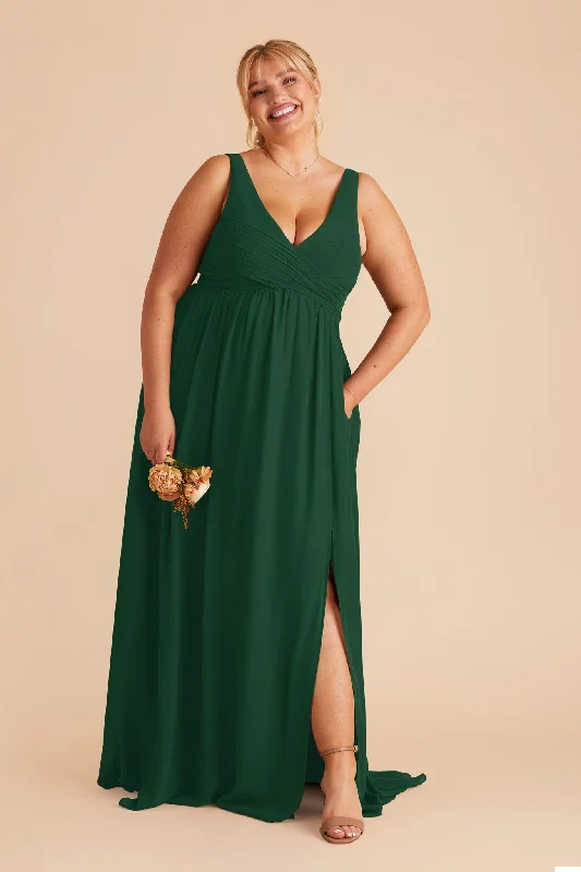 Laurie Empire Dress - Forest Green