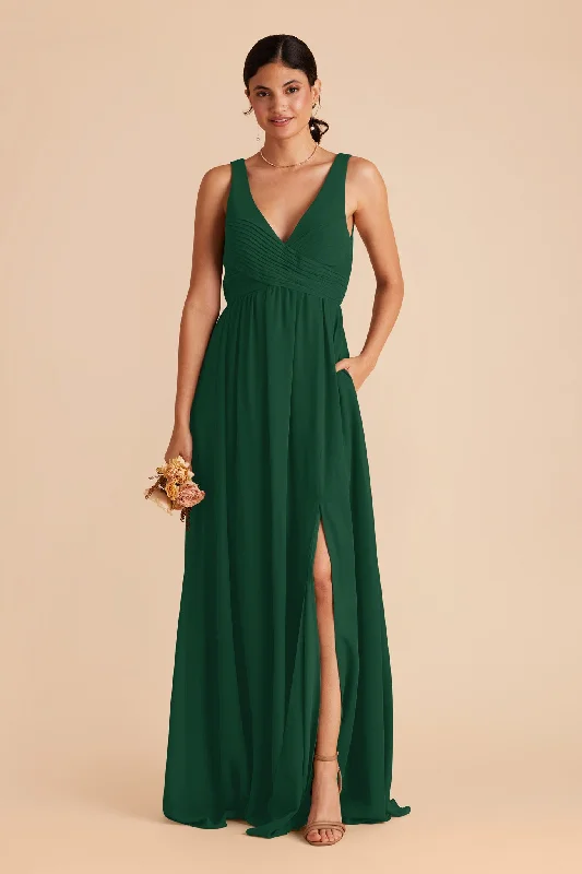 Laurie Empire Dress - Forest Green